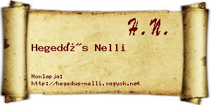 Hegedűs Nelli névjegykártya