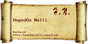 Hegedűs Nelli névjegykártya
